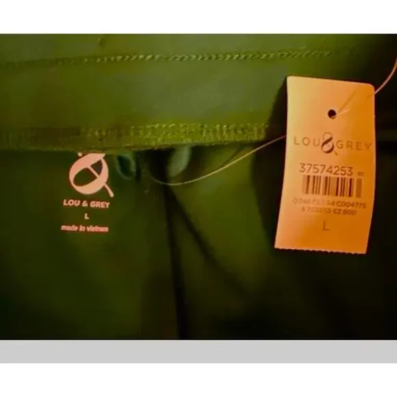 Lou & Grey NWT Teal Wide Leg Drawstring Lounge Pants Size L 30” Inseam - Picture 8 of 8